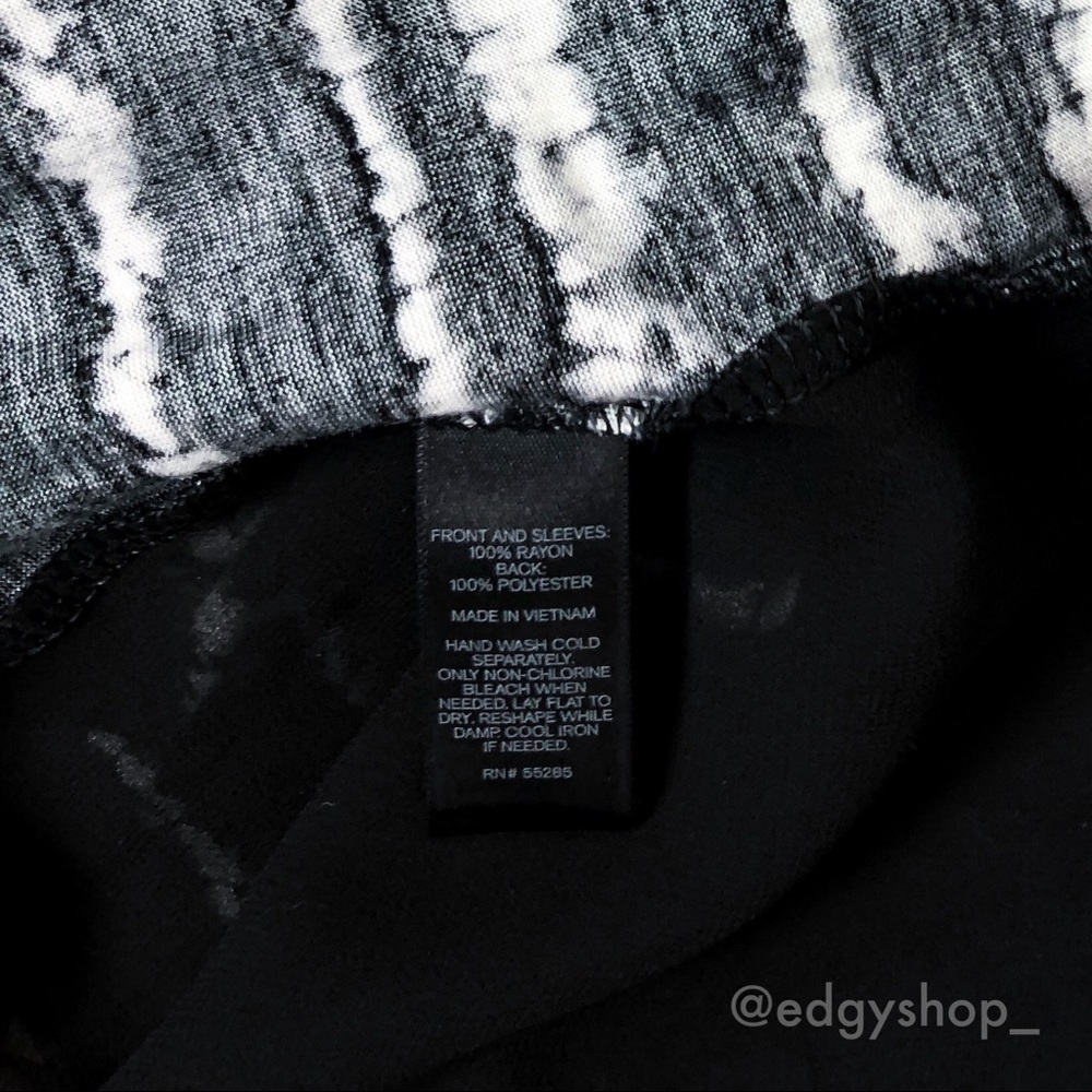 Express | Chiffon Back Watercolor Stripe Top - Picture 5 of 5